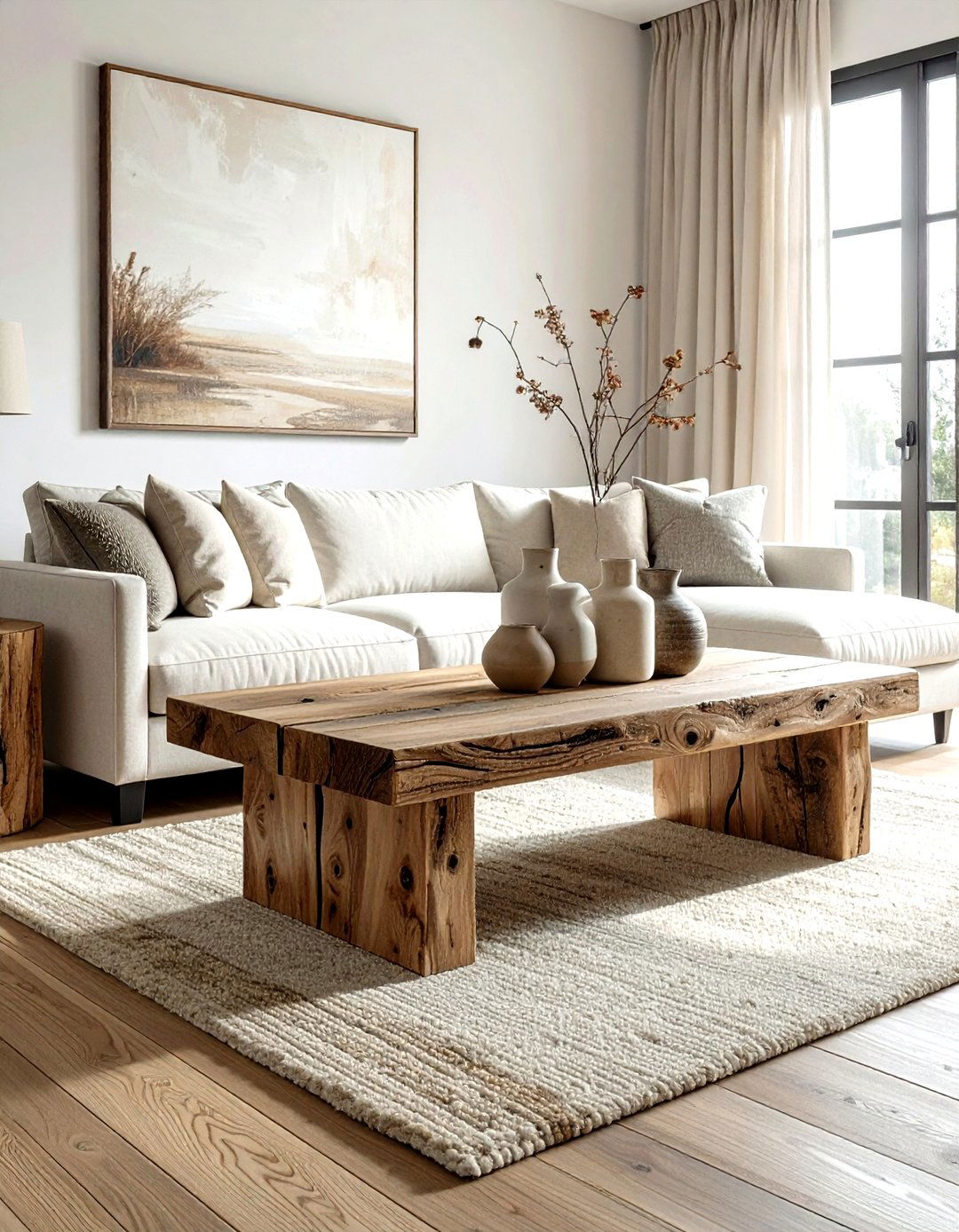 Reclaimed wood coffee table - 30 living room reclaimed wood furniture ideas