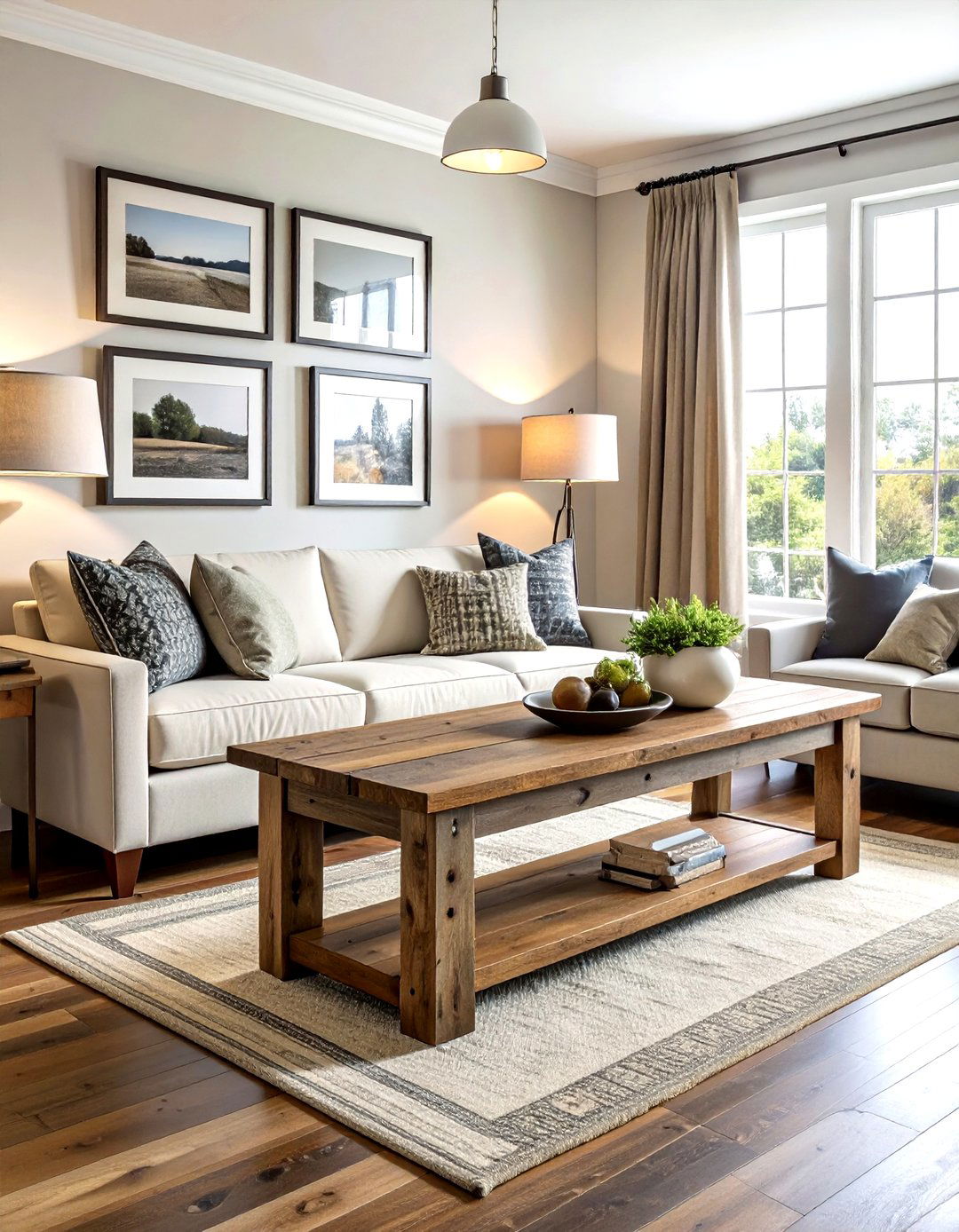 Reclaimed wood console table - 30 living room reclaimed wood furniture ideas