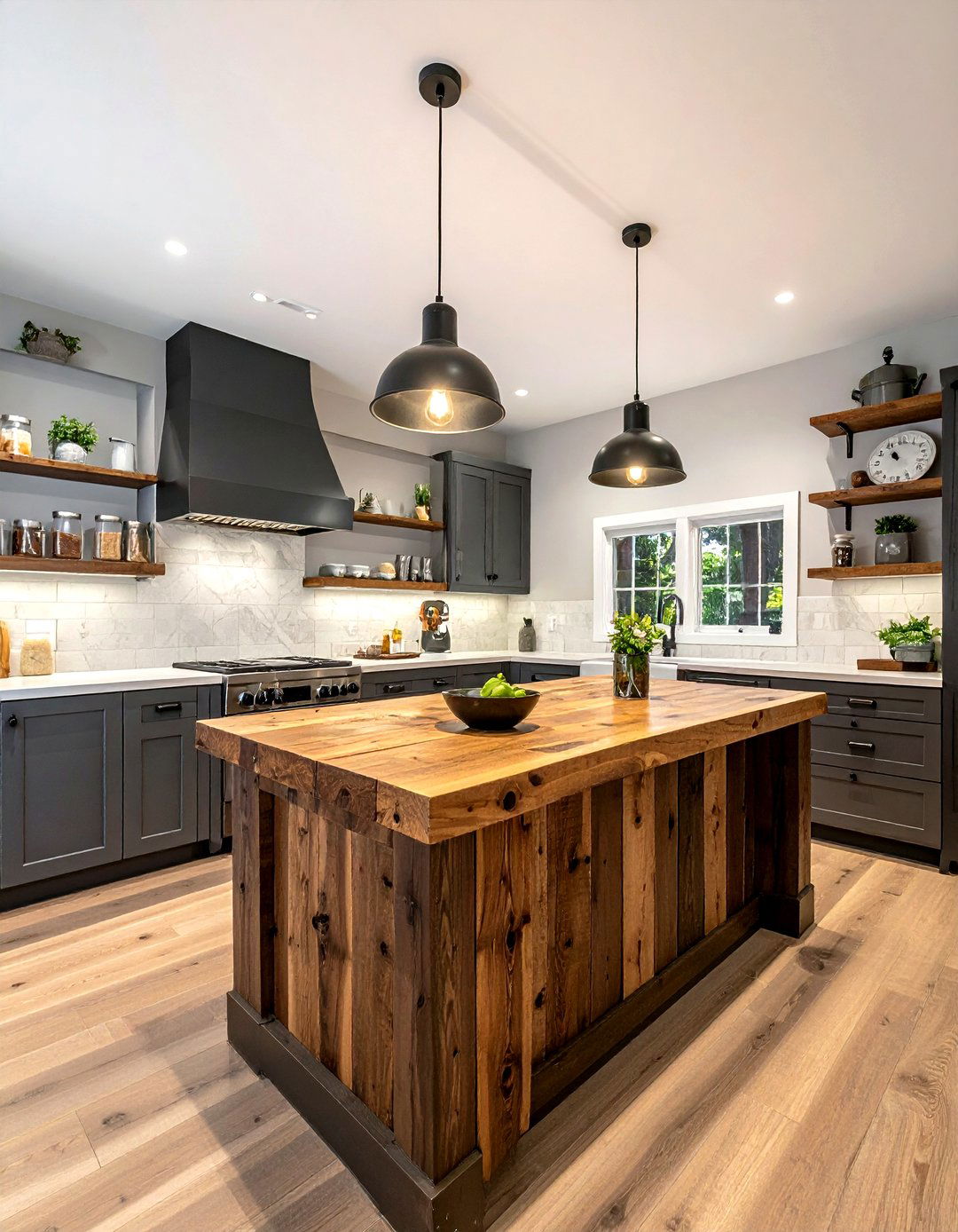 Reclaimed wood countertop - 30 kitchen countertop ideas