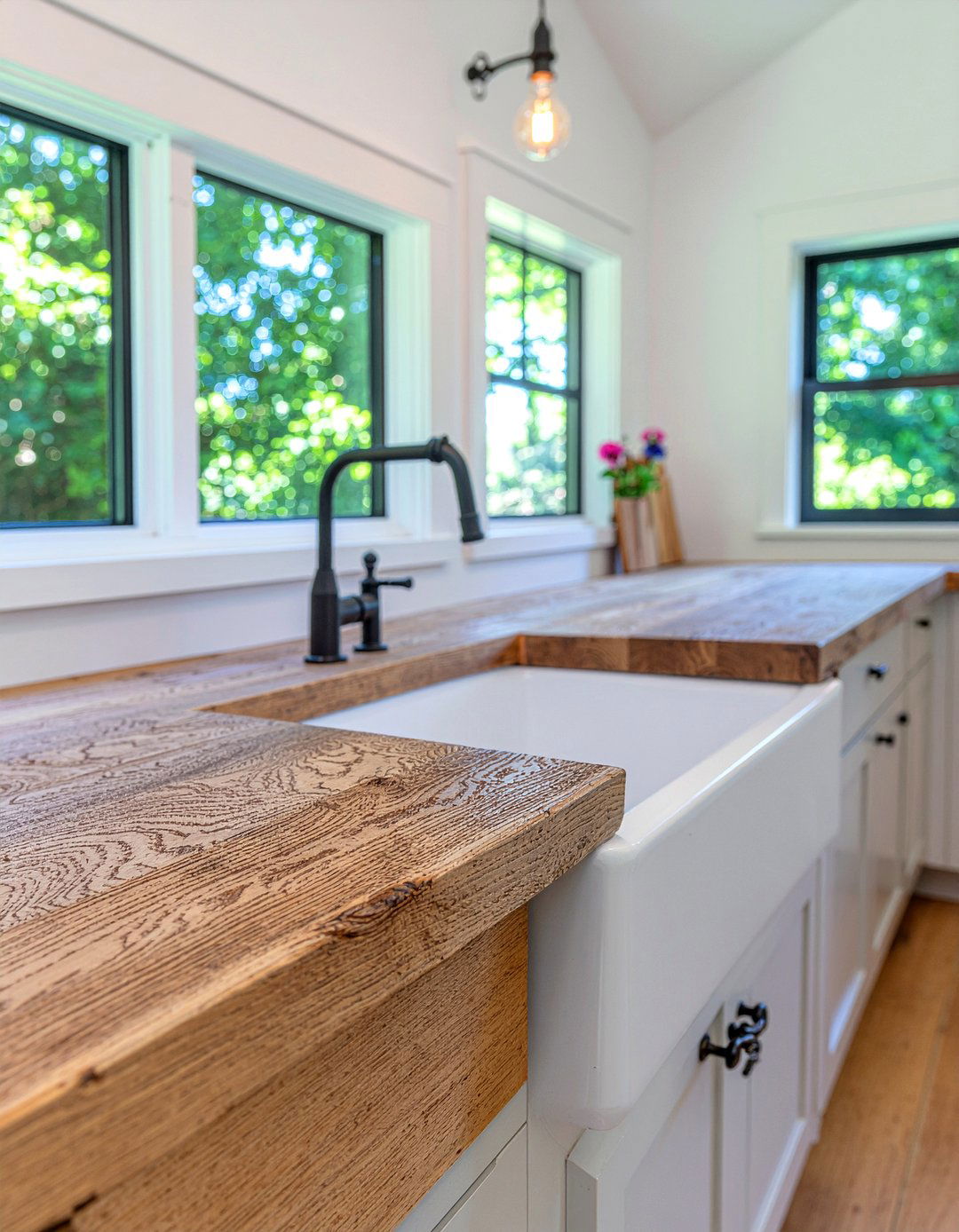 Reclaimed wood countertop - 30 reclaimed wood kitchen ideas