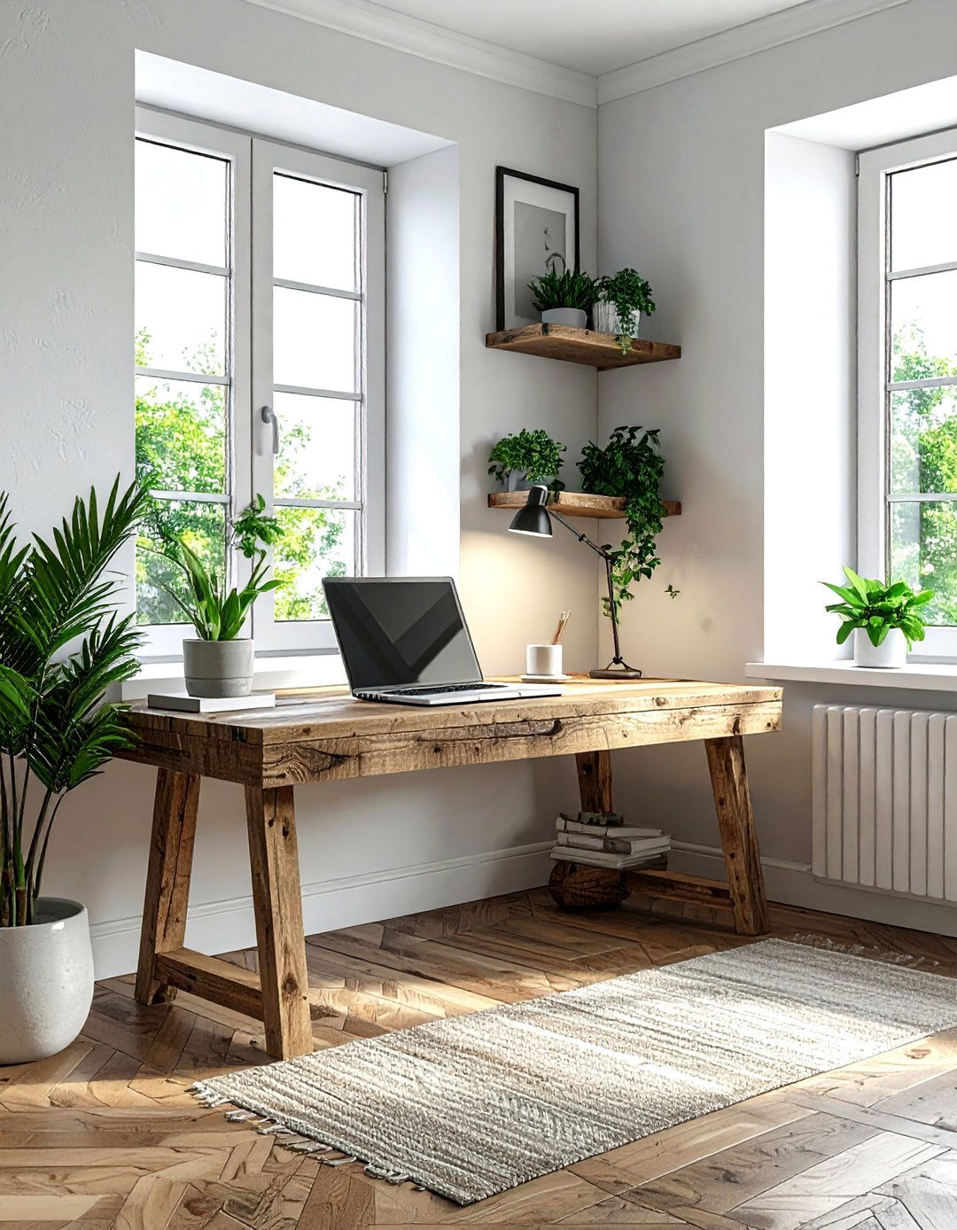 Reclaimed wood desk - 30 living room reclaimed wood furniture ideas