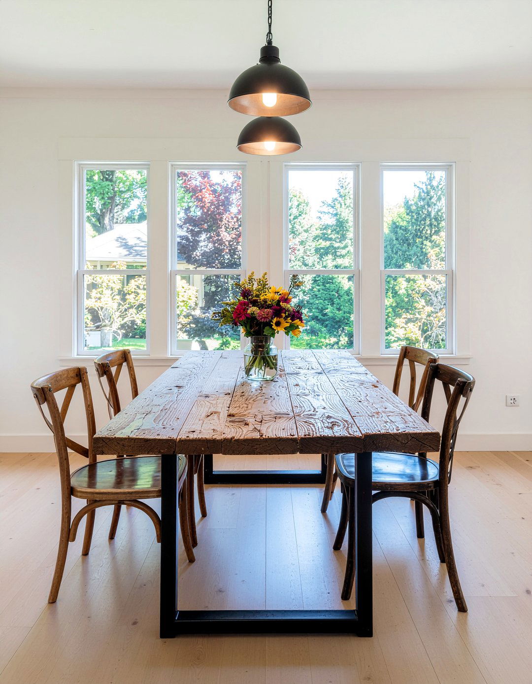 Reclaimed wood dining table - 30 restored dining room ideas