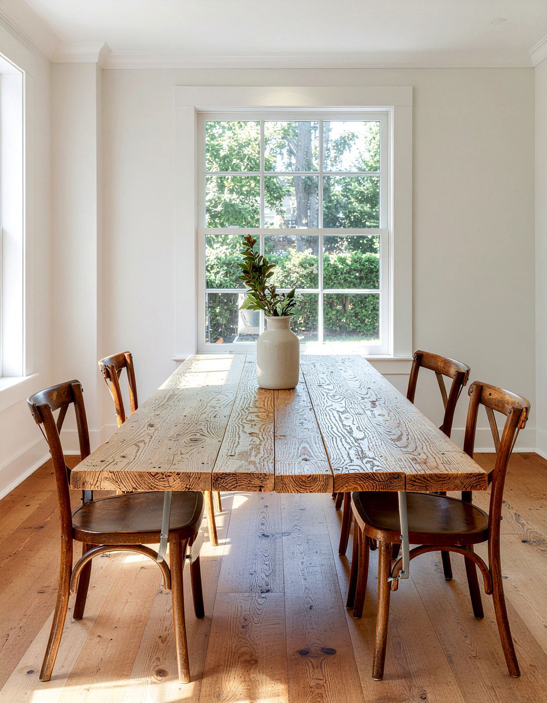 Reclaimed wood dining table - 30 rural dining room ideas