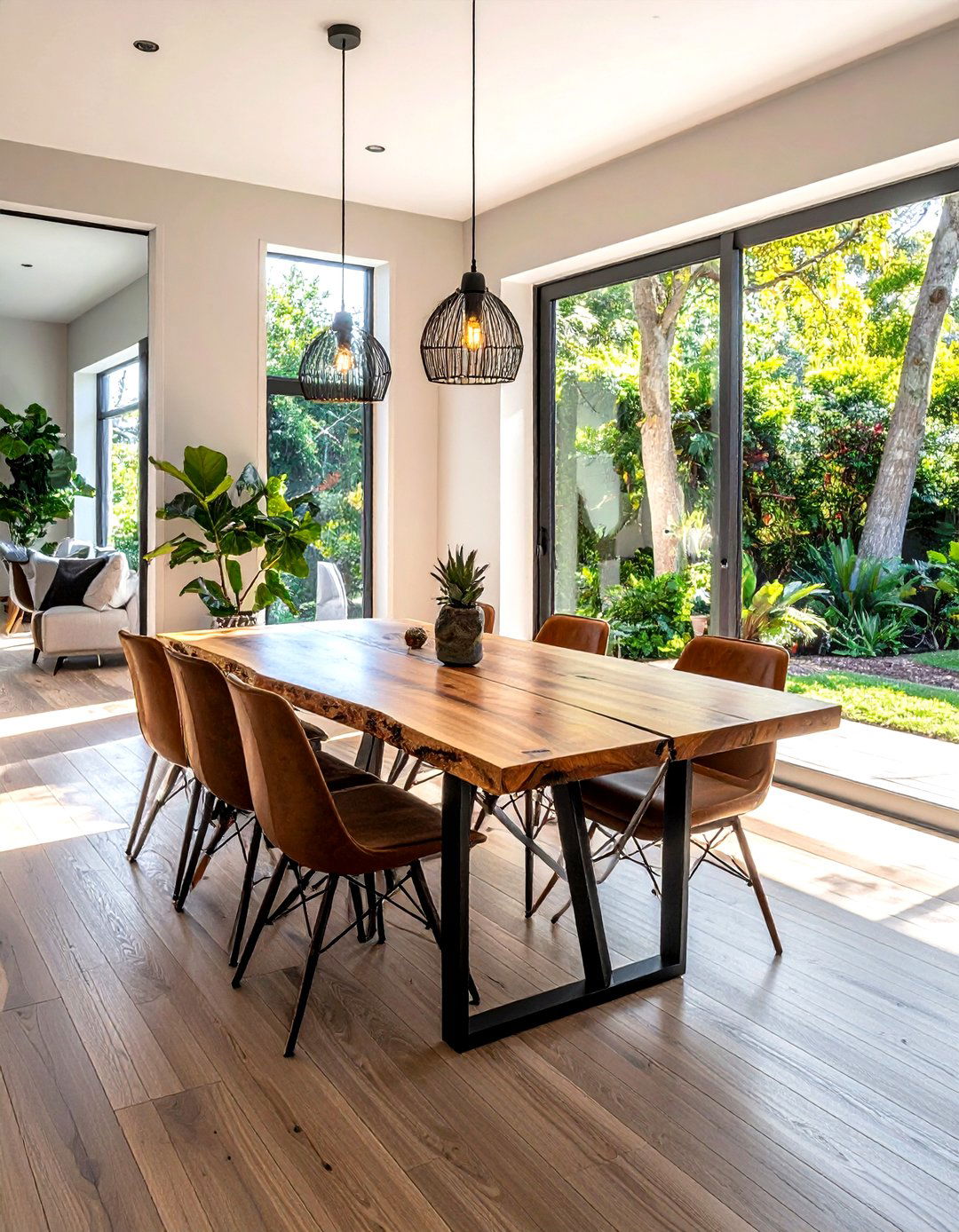 Reclaimed wood dining table - 30 Tribeca dining room ideas