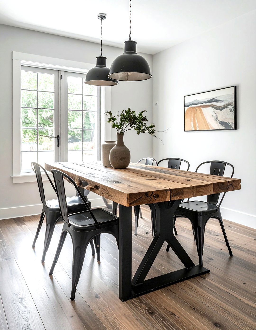 Reclaimed wood dining table - 30 vintage dining room ideas