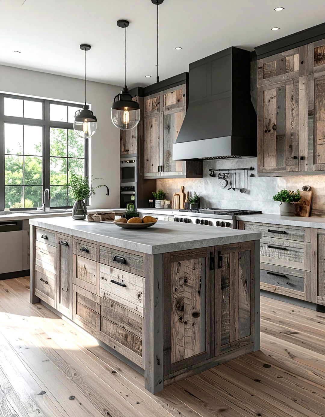 Reclaimed wood kitchen - 30 DIY kitchen cabinet ideas