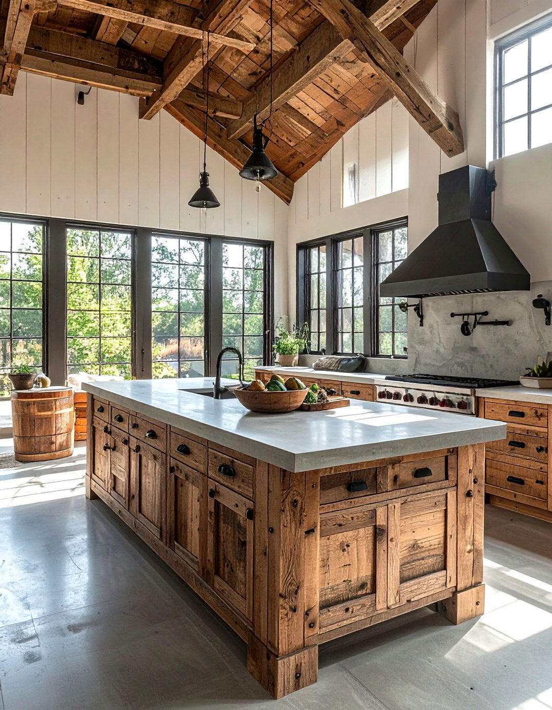 Reclaimed wood kitchen - 30 natural wood kitchen ideas