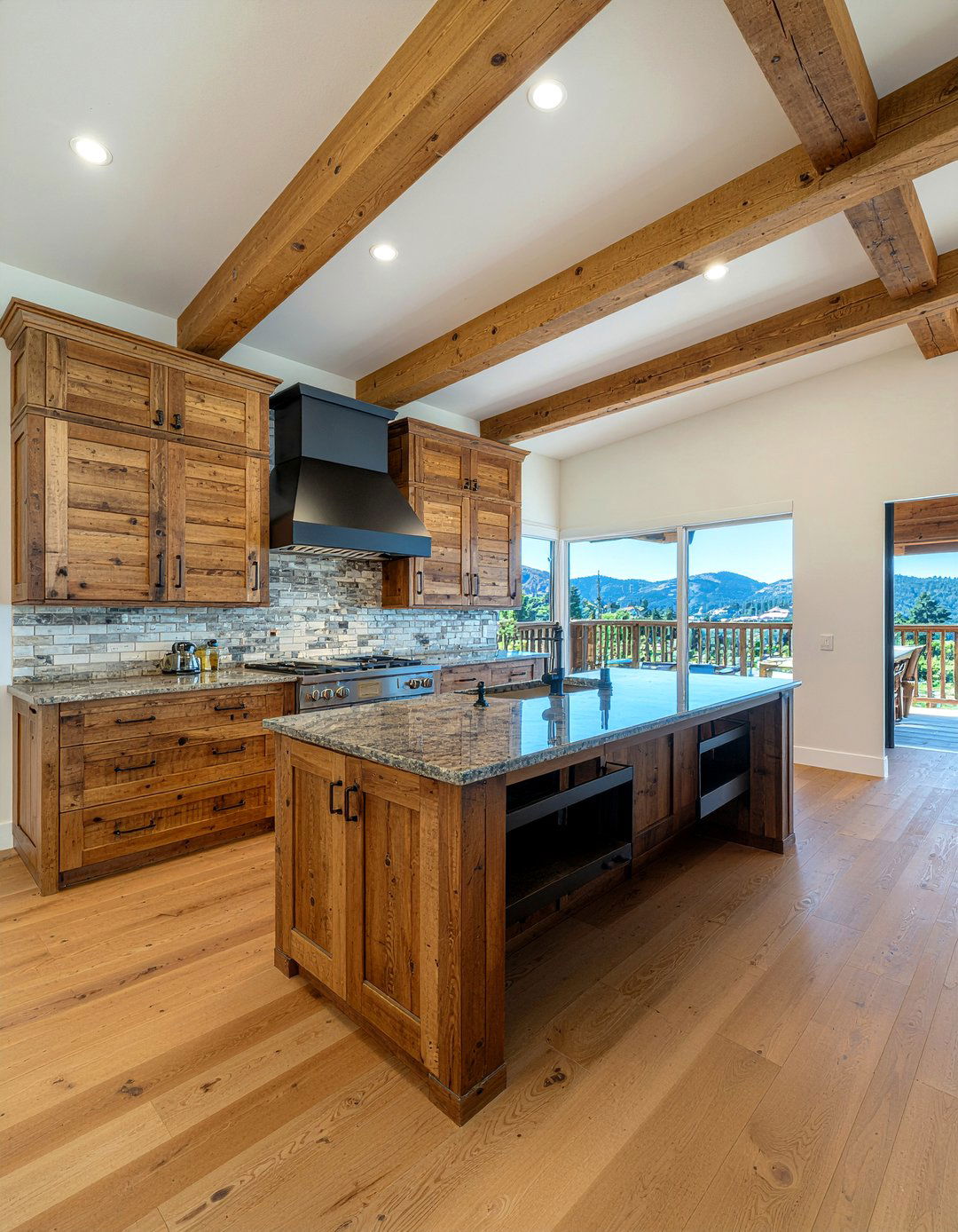 Reclaimed wood kitchen cabinets - 30 mountain kitchen ideas