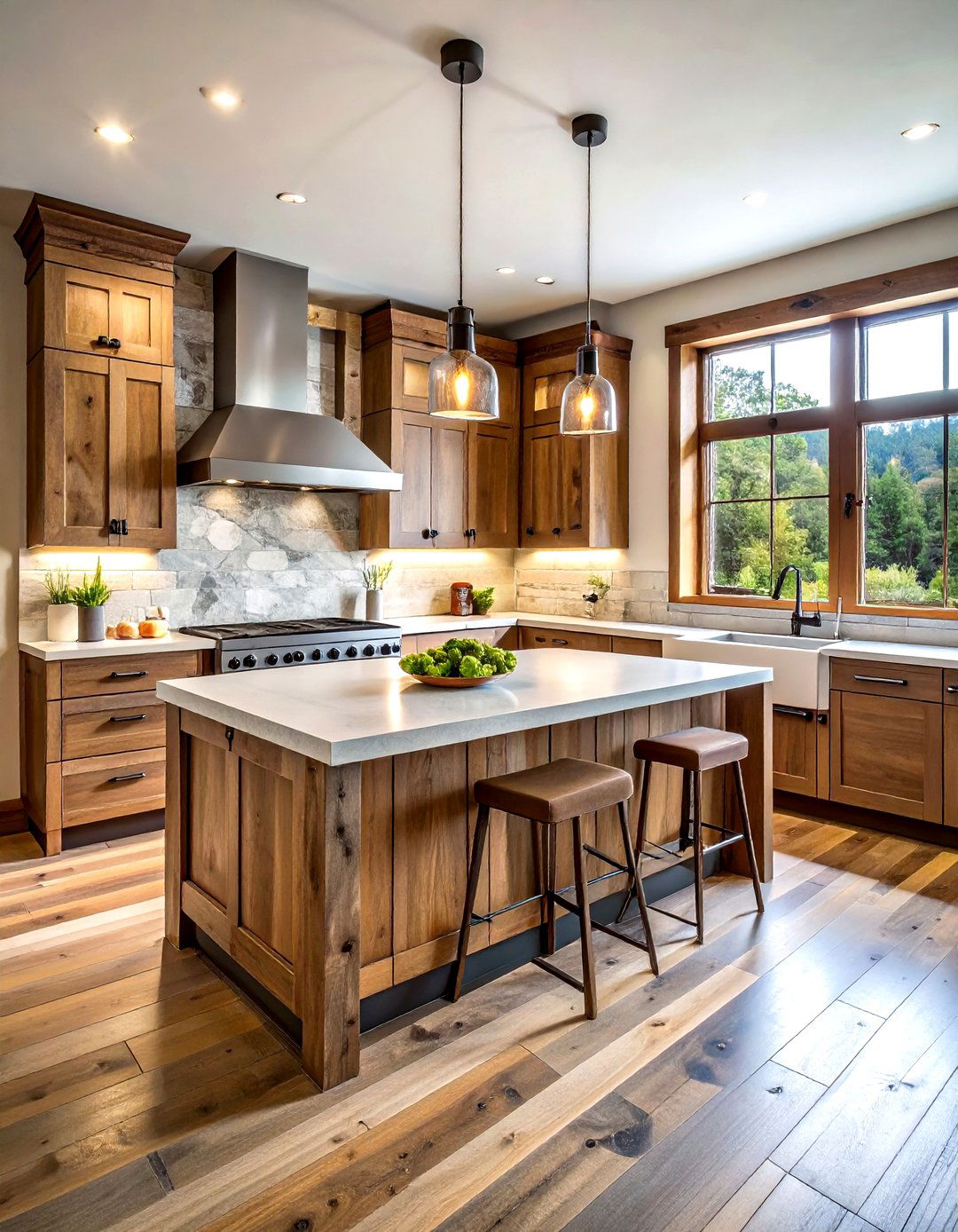Reclaimed wood lodge - 30 lodge kitchen ideas