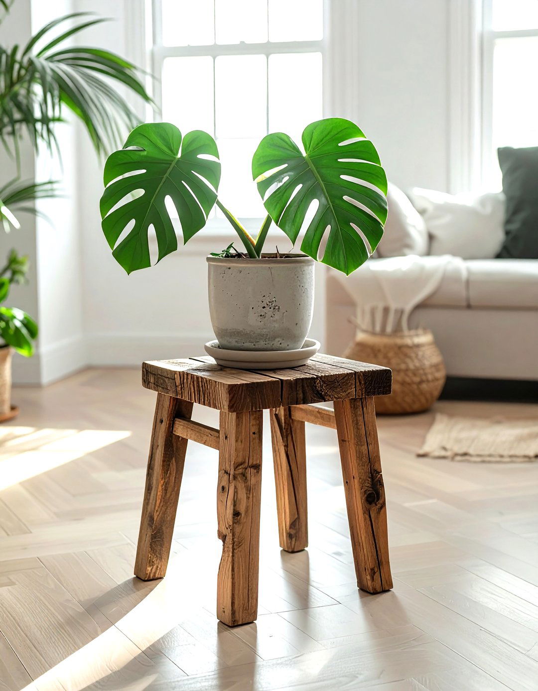 Reclaimed wood stool - 30 living room reclaimed wood furniture ideas