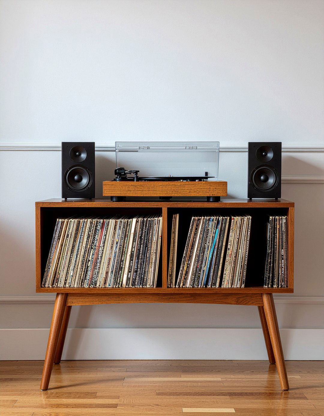 Record Player Stand - 30 living room retro furniture ideas