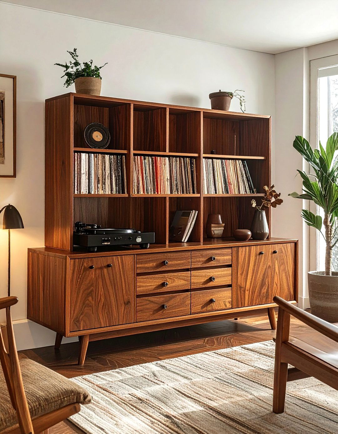 Record storage cabinet - 30 record collection display ideas