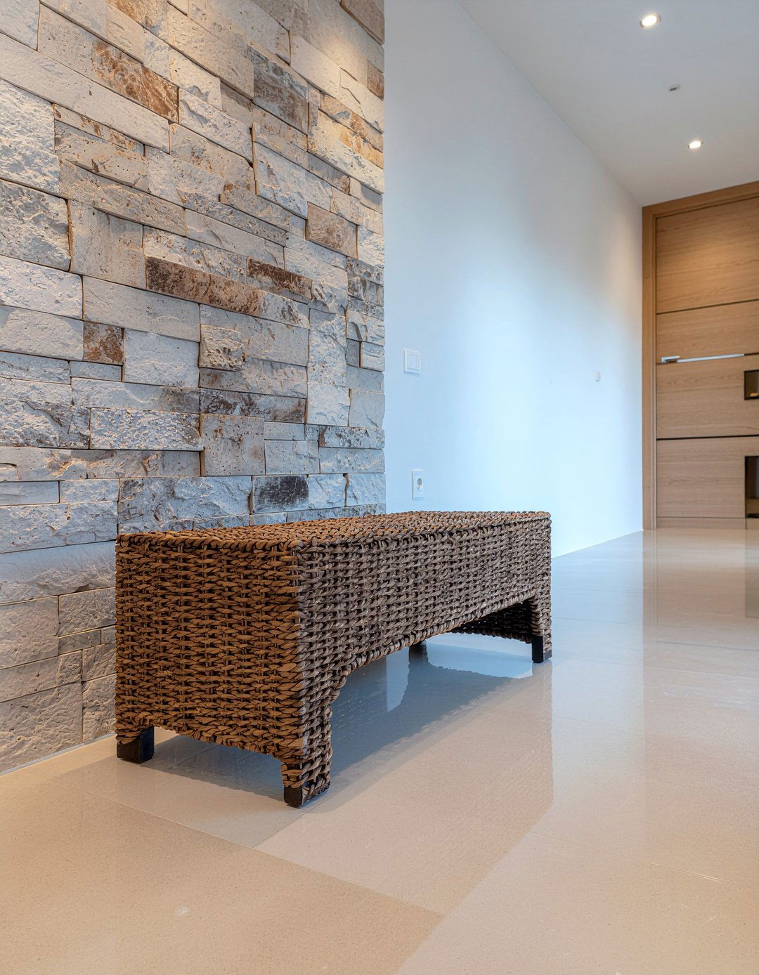 Rectangular Abaca Ottoman - 30 living room woven ottoman ideas