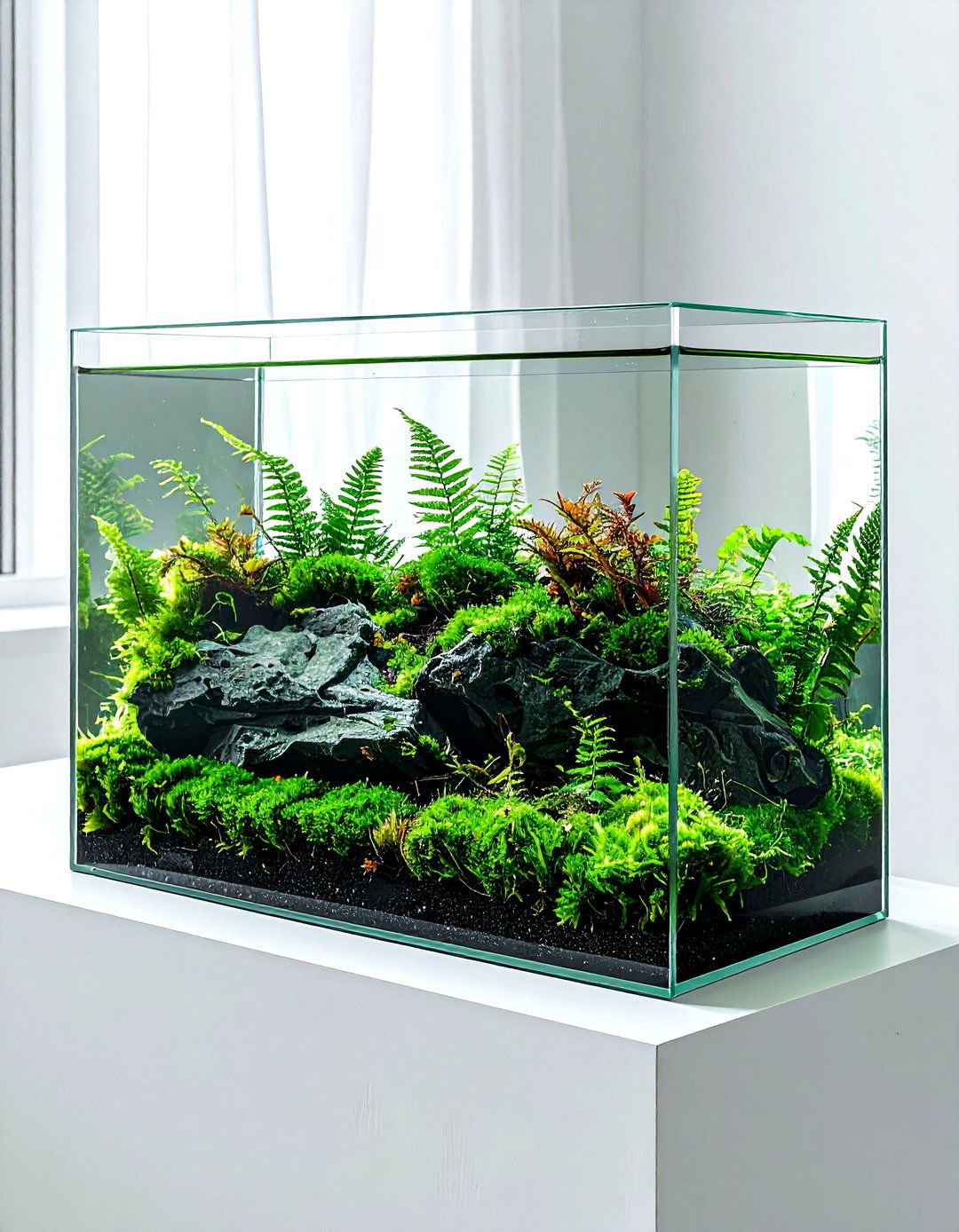 Rectangular Aquarium Terrarium - 30 living room terrariums