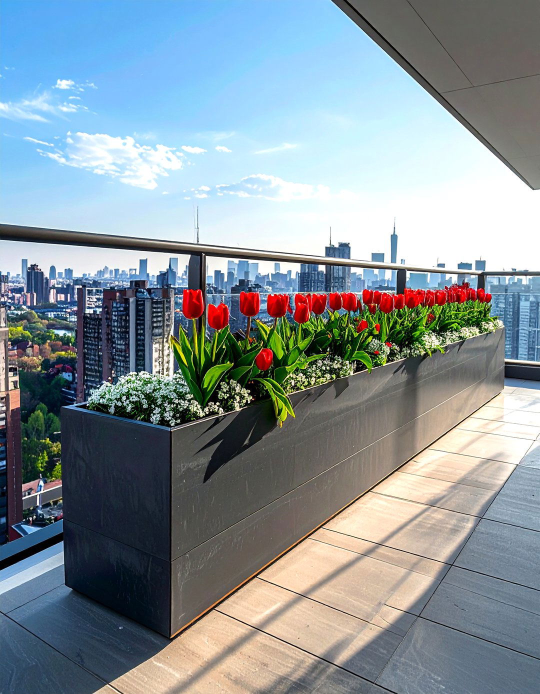 Rectangular Balcony Box - 30 decorative planter ideas