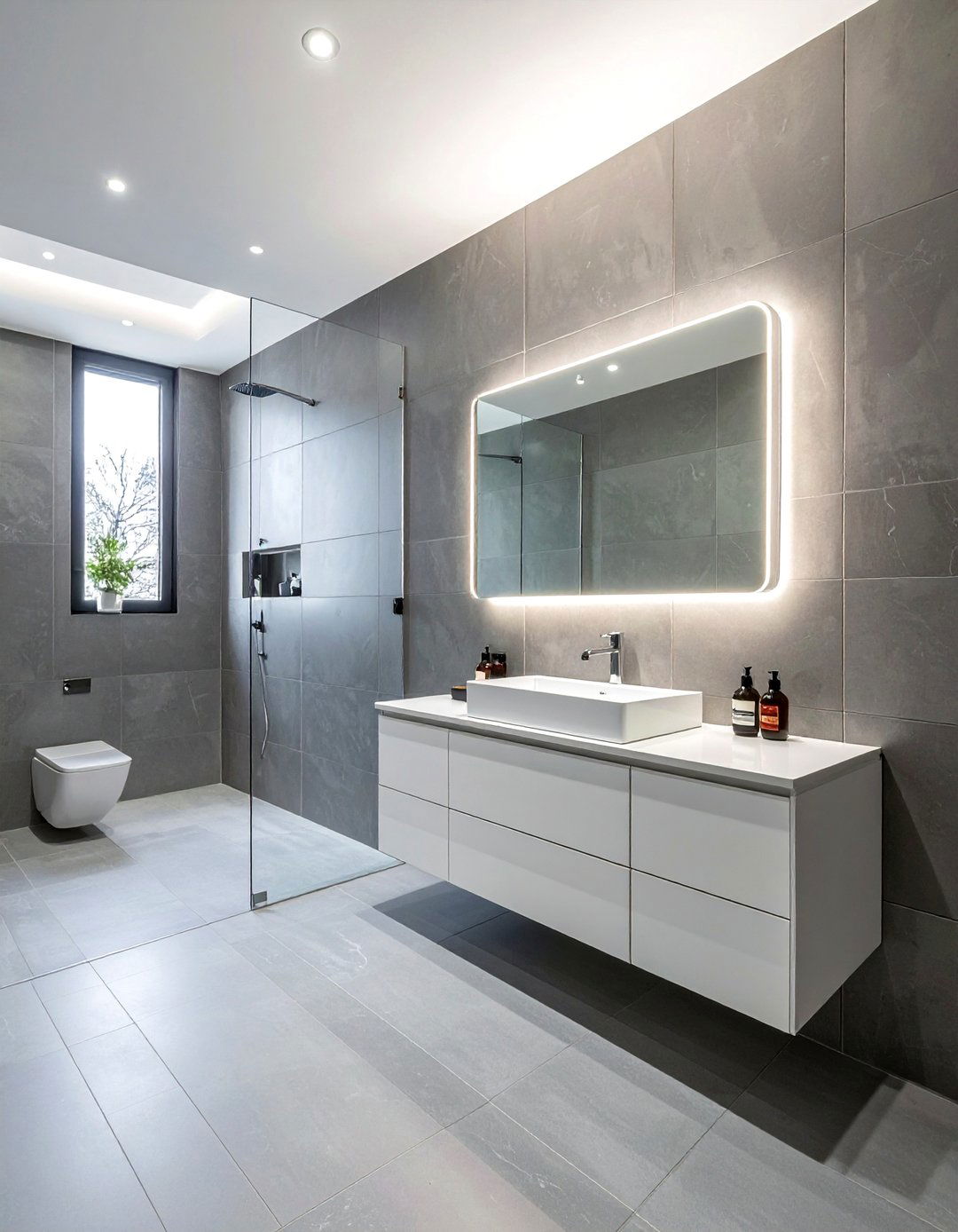 Rectangular Box Vanity Light - 30 bathroom lamp ideas