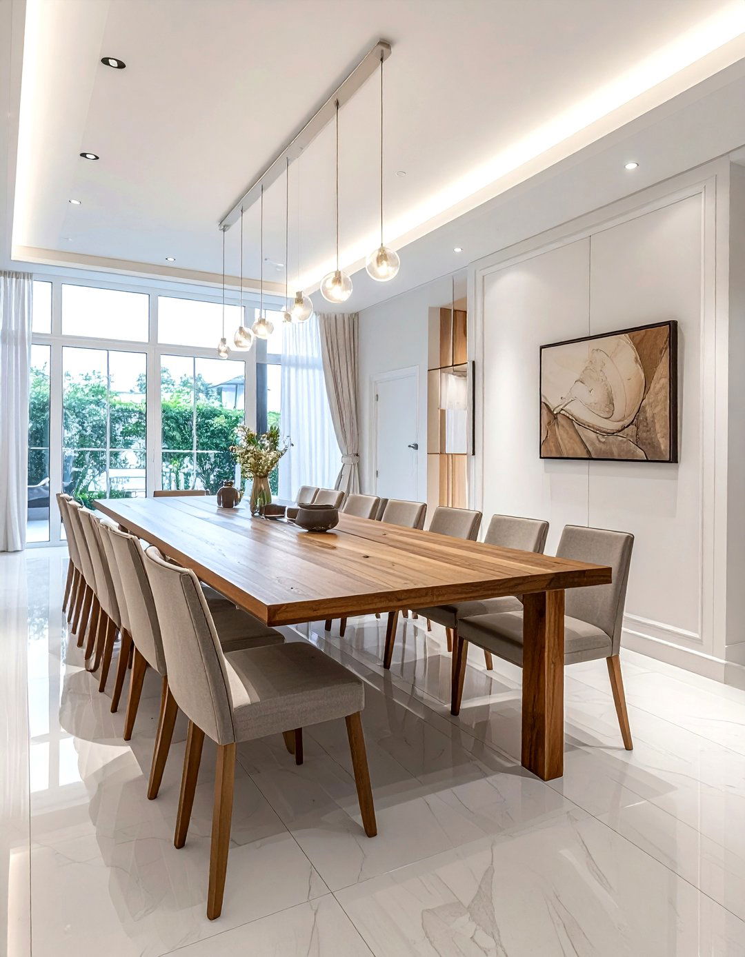 Rectangular Dining Table Layout - 30 dining room design rules