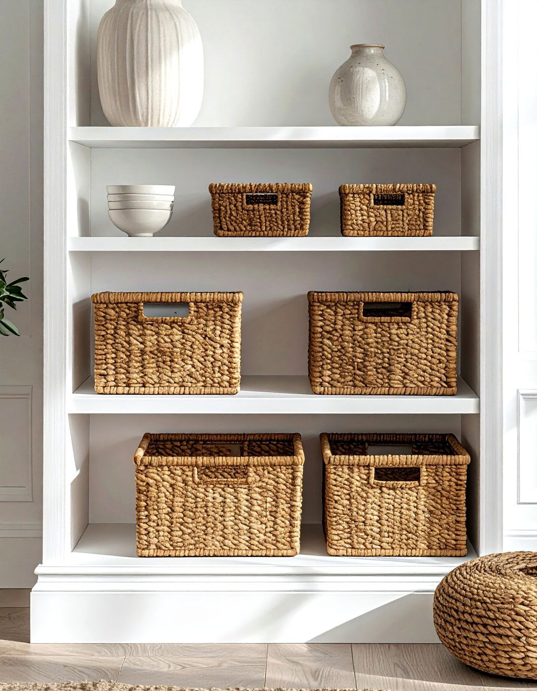 Rectangular Wicker Basket - 30 basket decor ideas