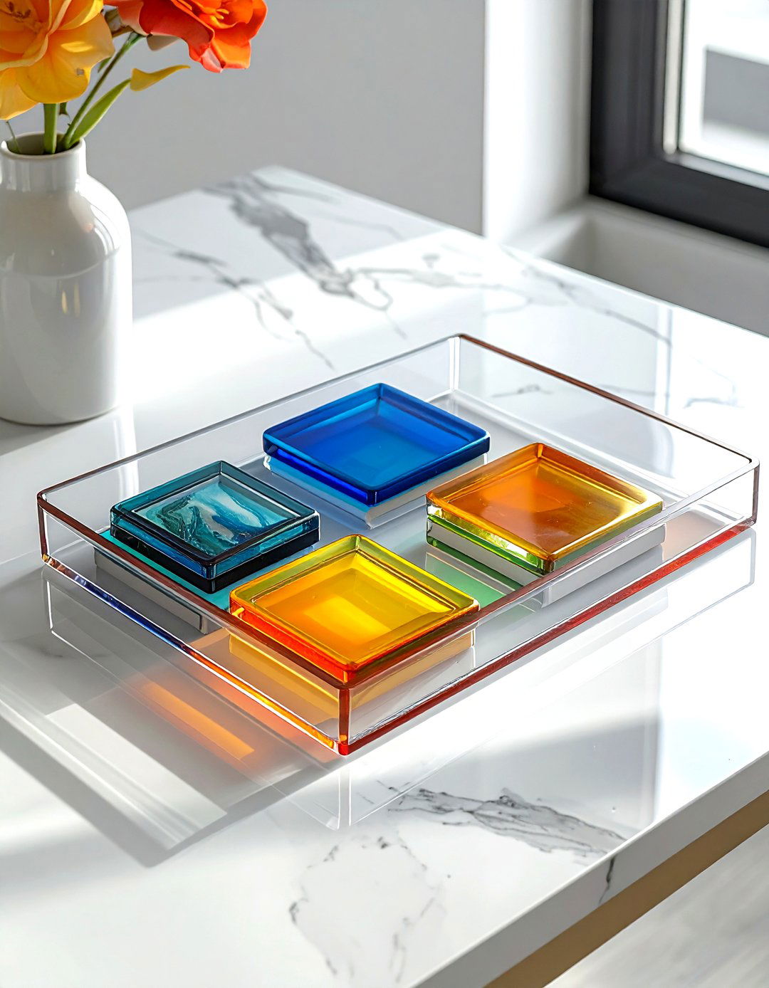 Rectangular acrylic tray - 30 living room catch all trays
