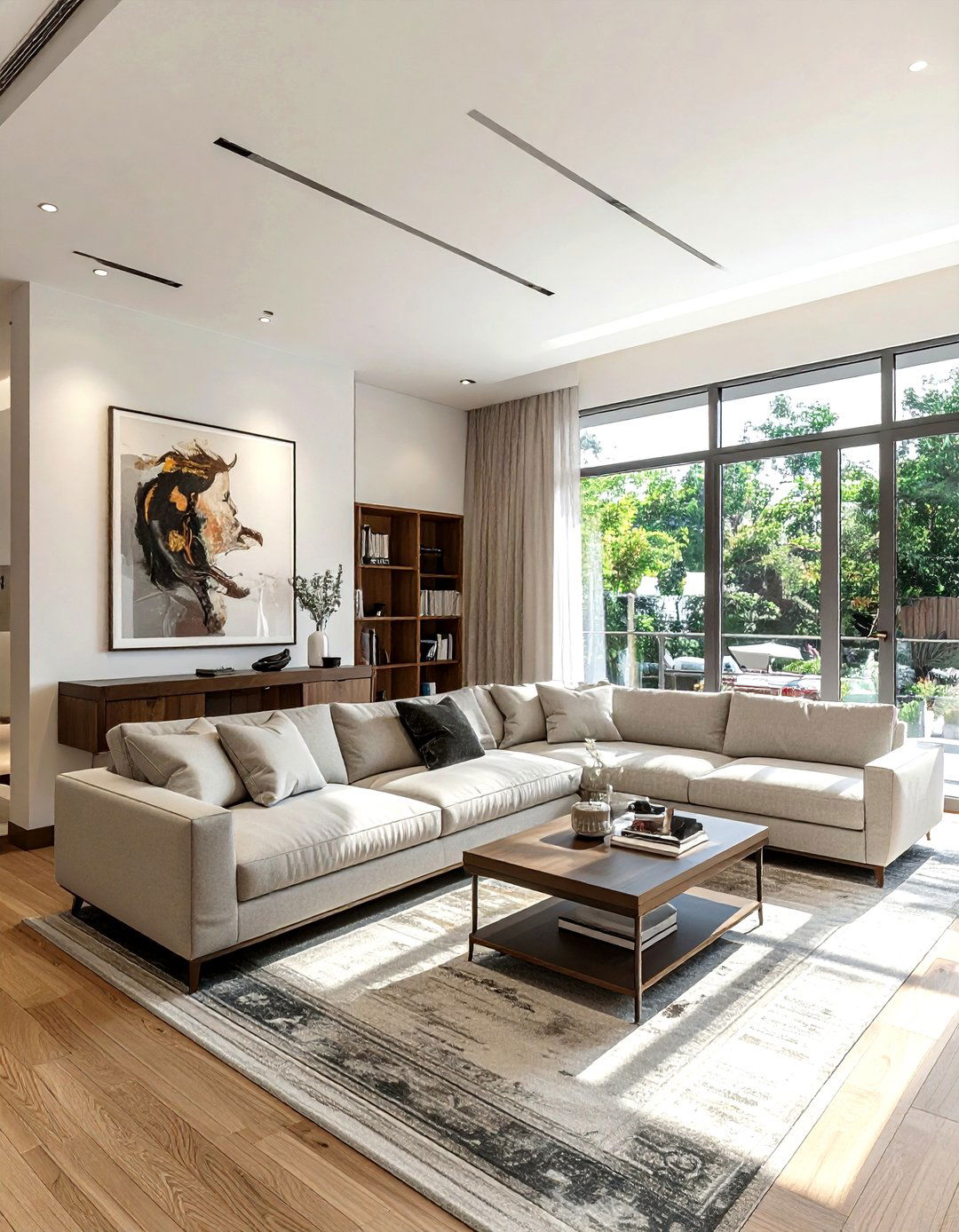 Rectangular living room layout - 30 living room furniture placement