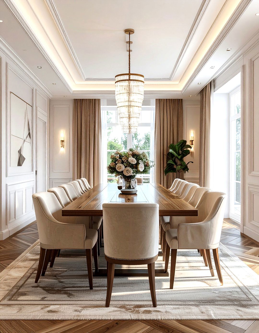 Rectangular table dining room - 30 dining room room settings