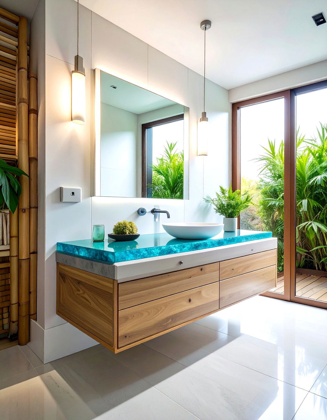 Recycled Glass Countertop - 30 bathroom vanity countertop ideas