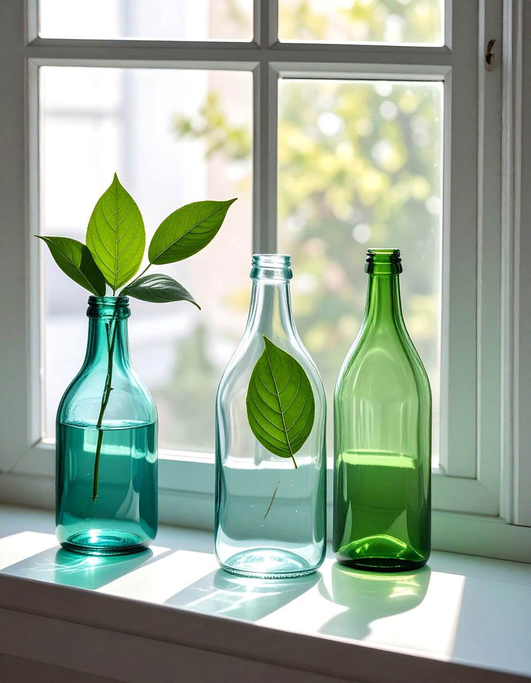 Recycled glass bottle - 30 natural home decor ideas