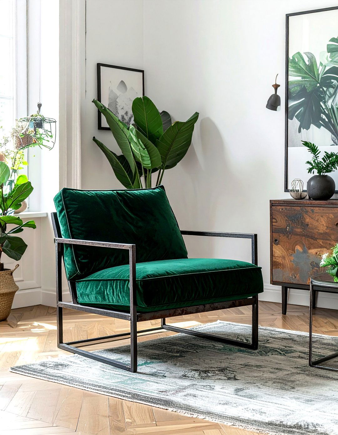 Recycled metal armchair - 30 living room reclaimed furniture ideas