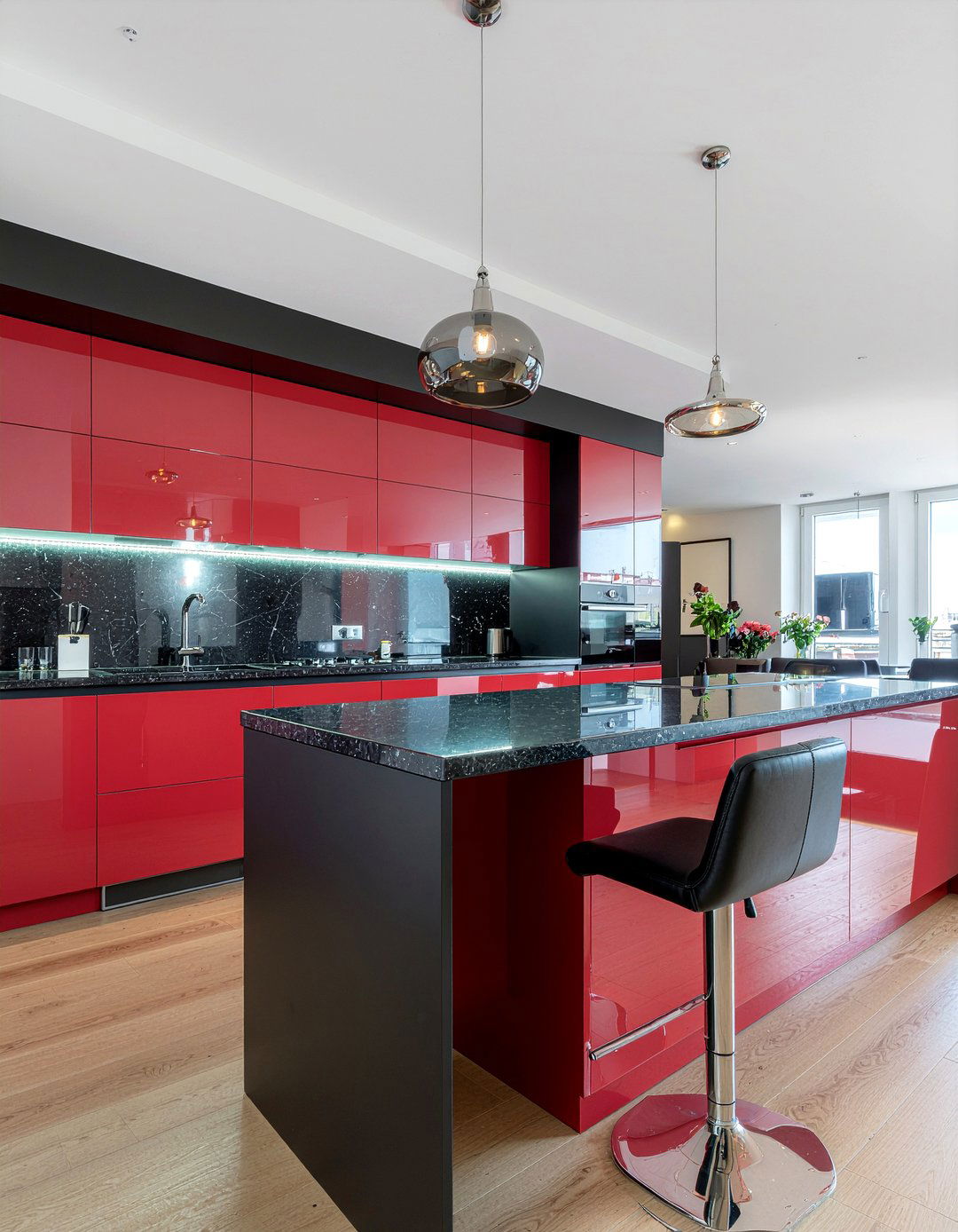 Red And Black Kitchen - 30 red kitchen ideas