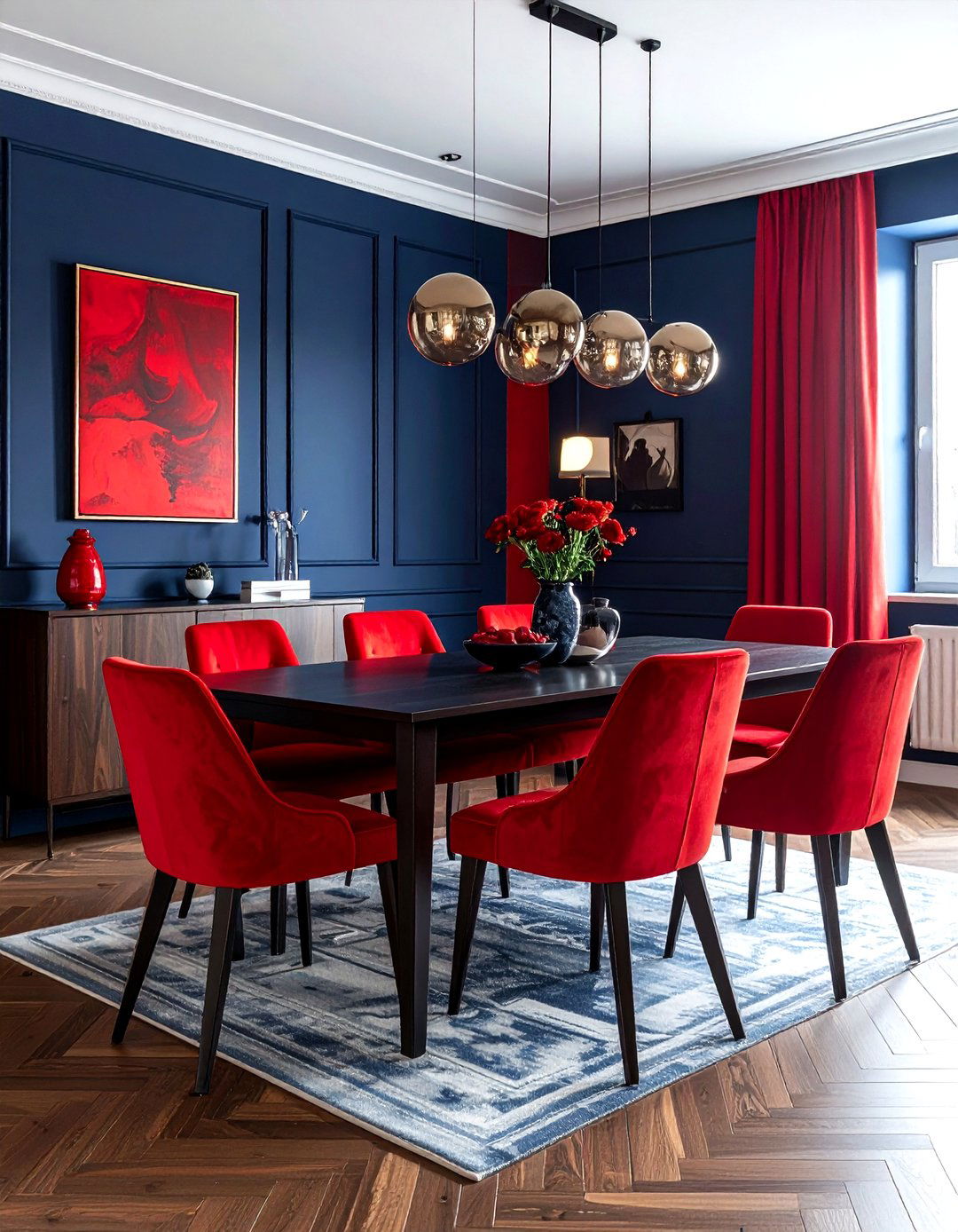 Red And Blue Dining Room - 30 red dining room ideas