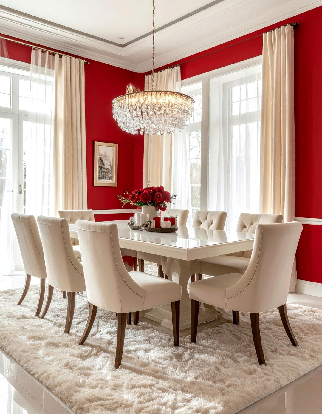 Red And Cream Dining Room - 30 red dining room ideas