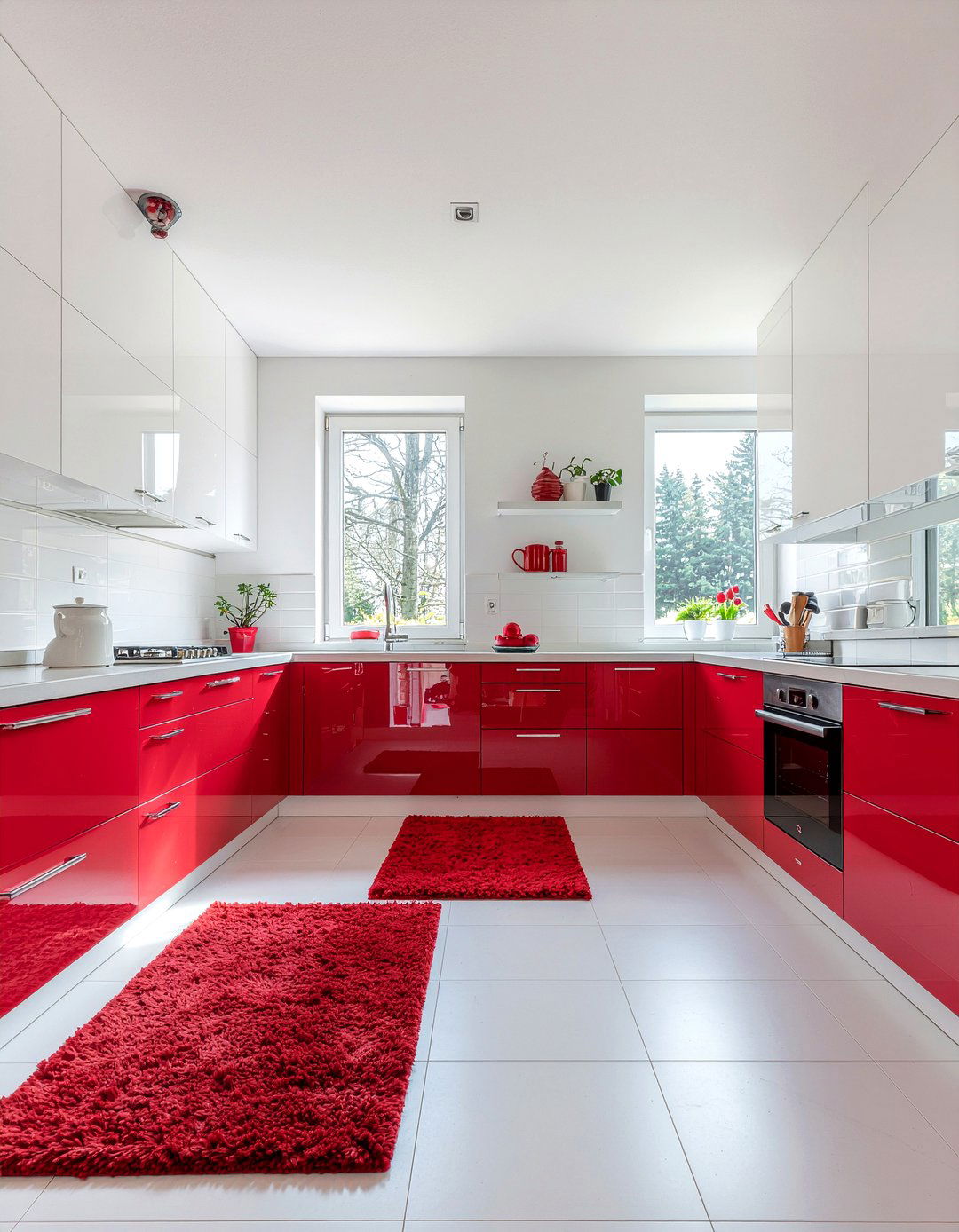 Red And White Kitchen - 30 red kitchen ideas