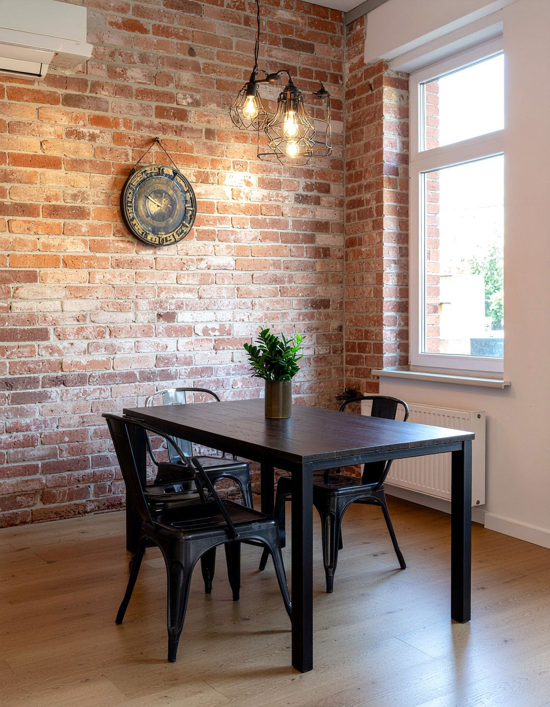 Red Brick Wall - 30 dining room material ideas