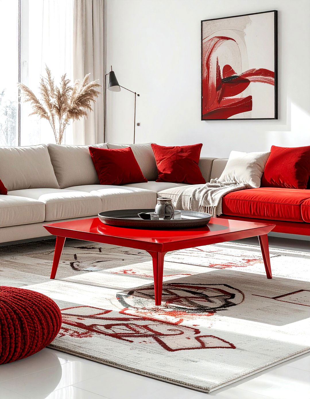 Red Coffee Table - 30 red decor ideas