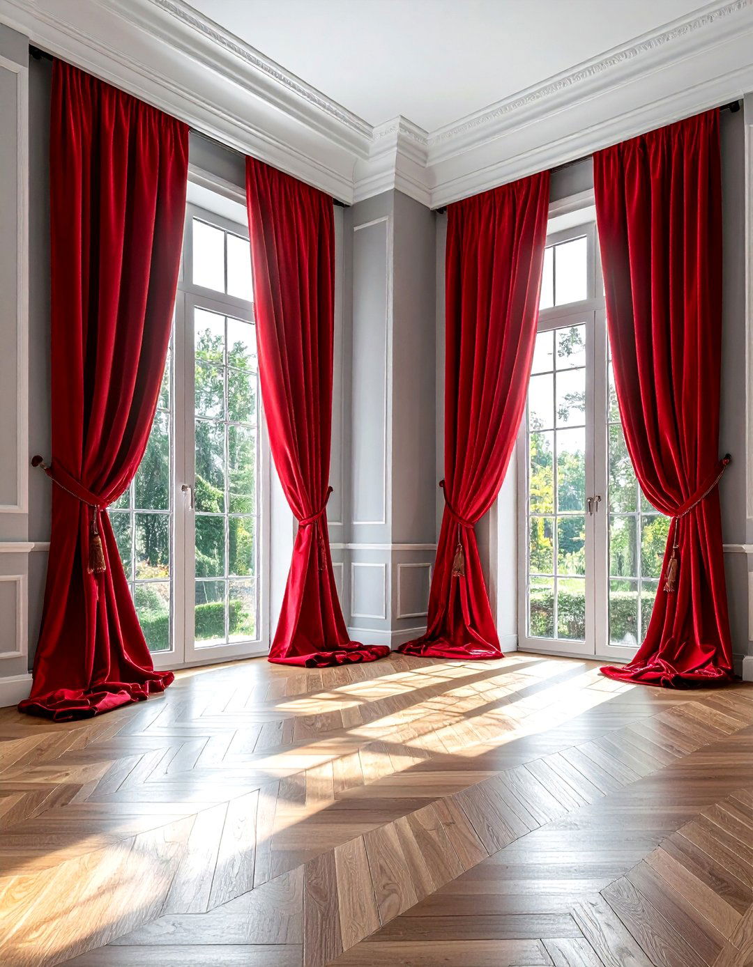 Red Curtains - 30 red decor ideas