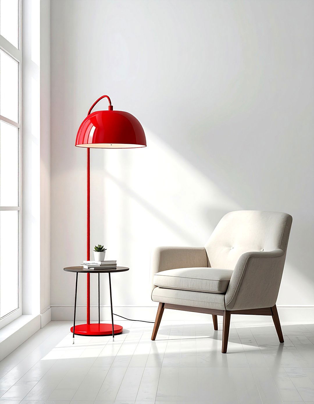Red Floor Lamp - 30 red decor ideas