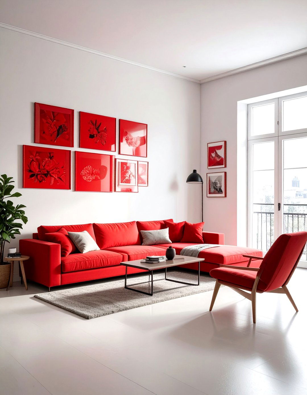 Red Gallery Wall - 30 red decor ideas