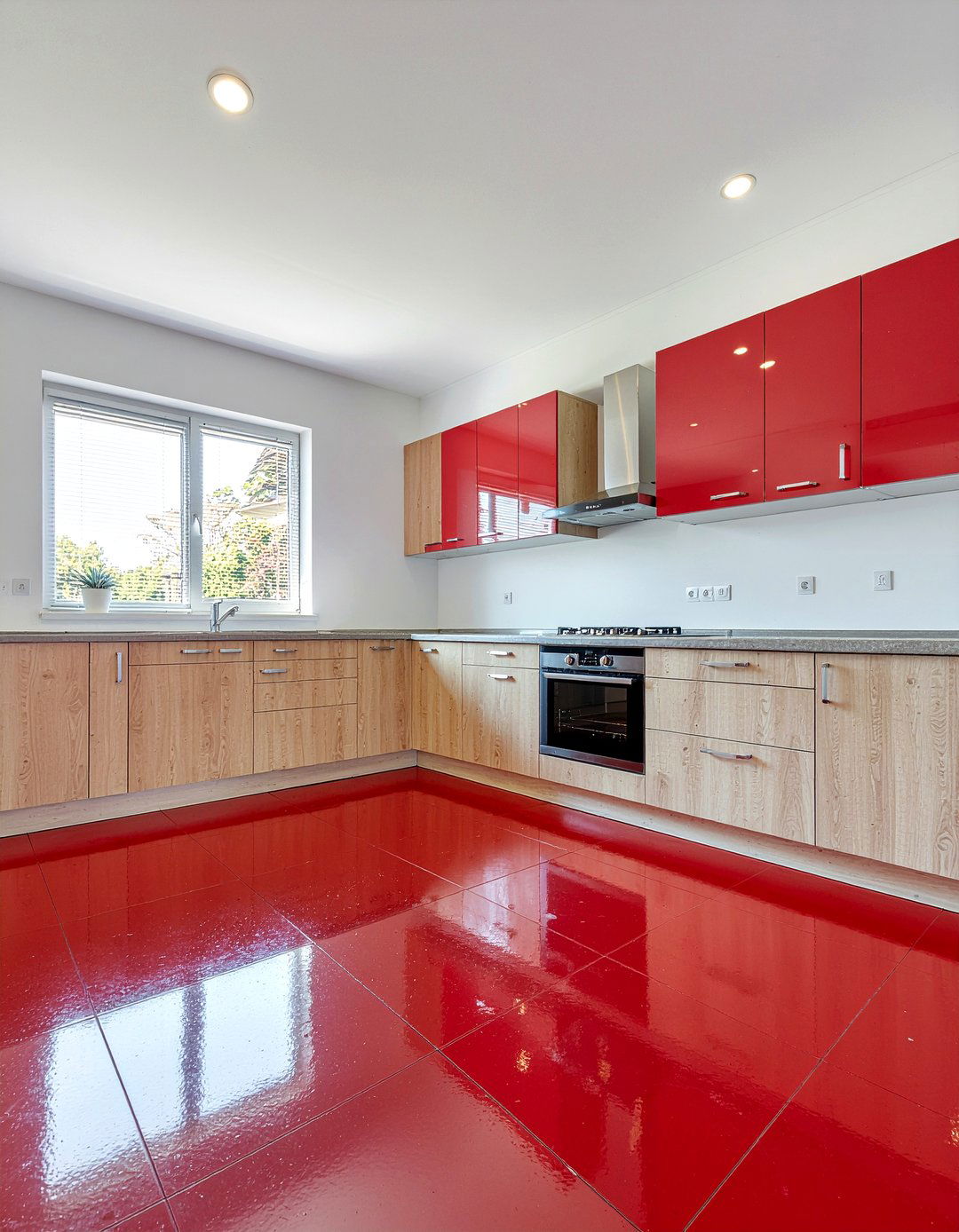 Red Kitchen Floor - 30 red kitchen ideas