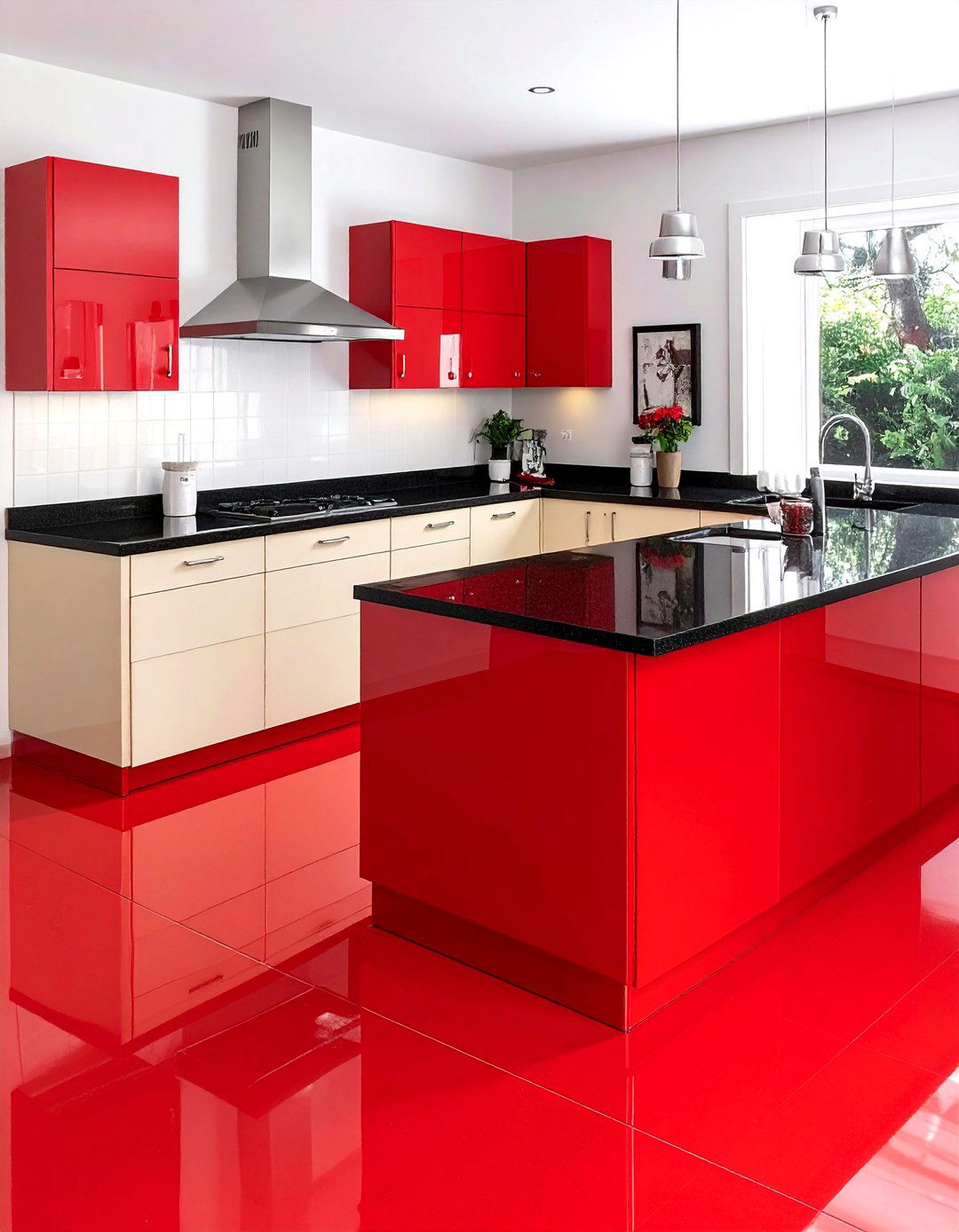 Red Linoleum Kitchen - 30 linoleum floor kitchen ideas