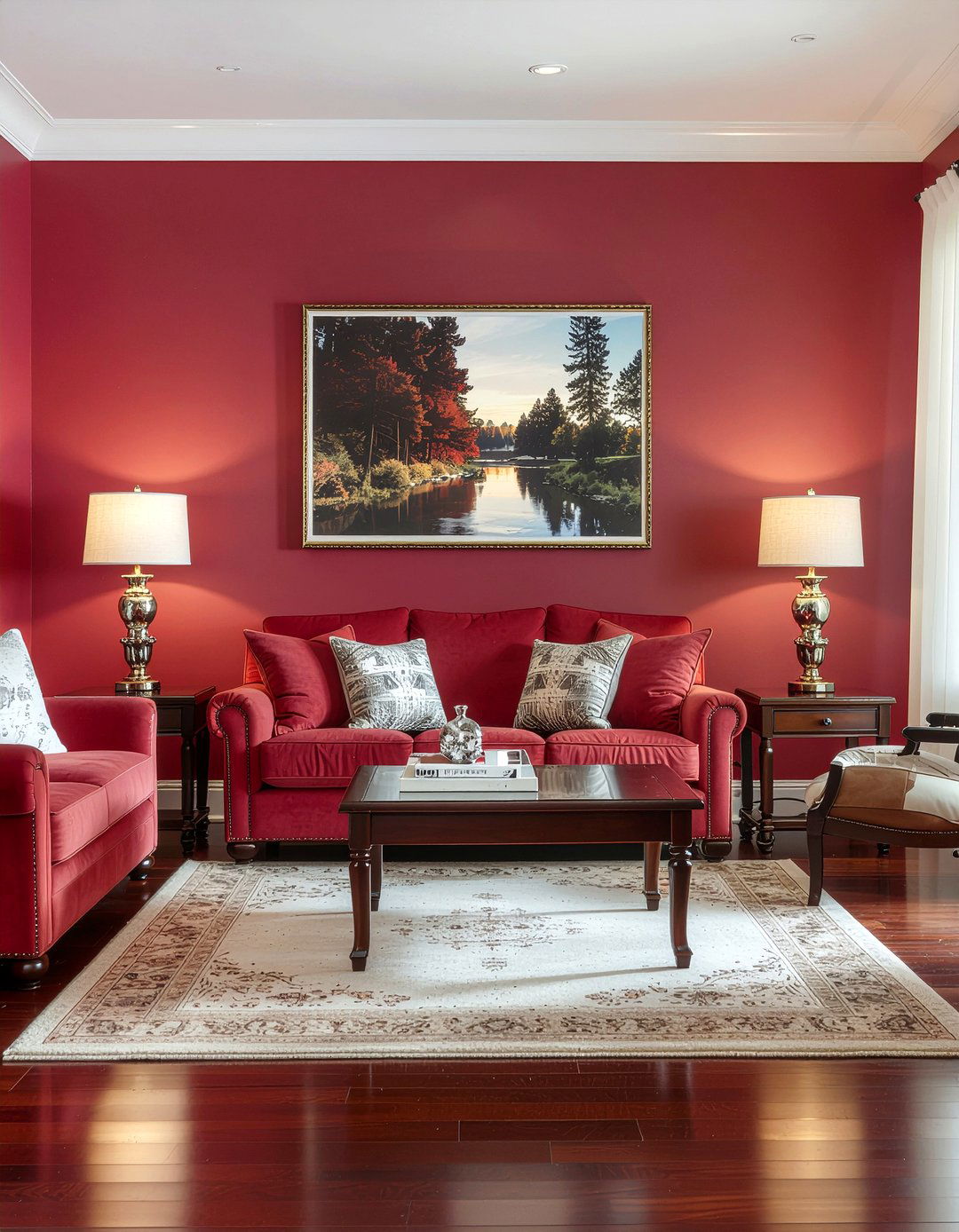 Red Living Room - 30 dramatic living room ideas