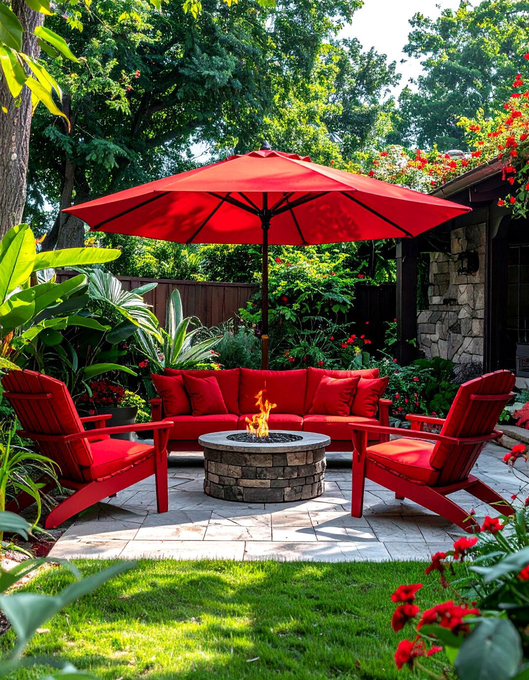 Red Outdoor Furniture - 30 red decor ideas
