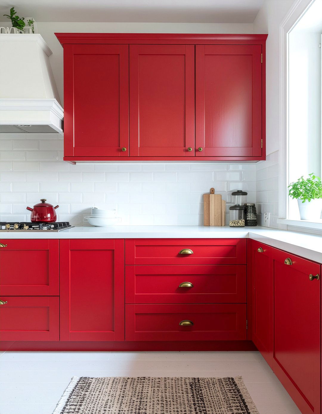 Red Pantry Door - 30 red kitchen ideas