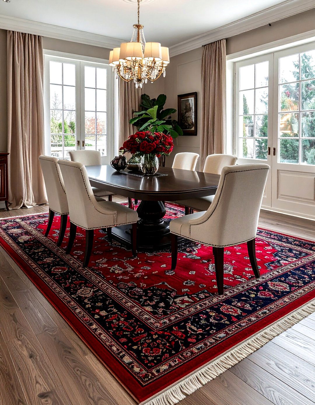 Red Persian Rug Dining Room - 30 oriental rug dining room ideas