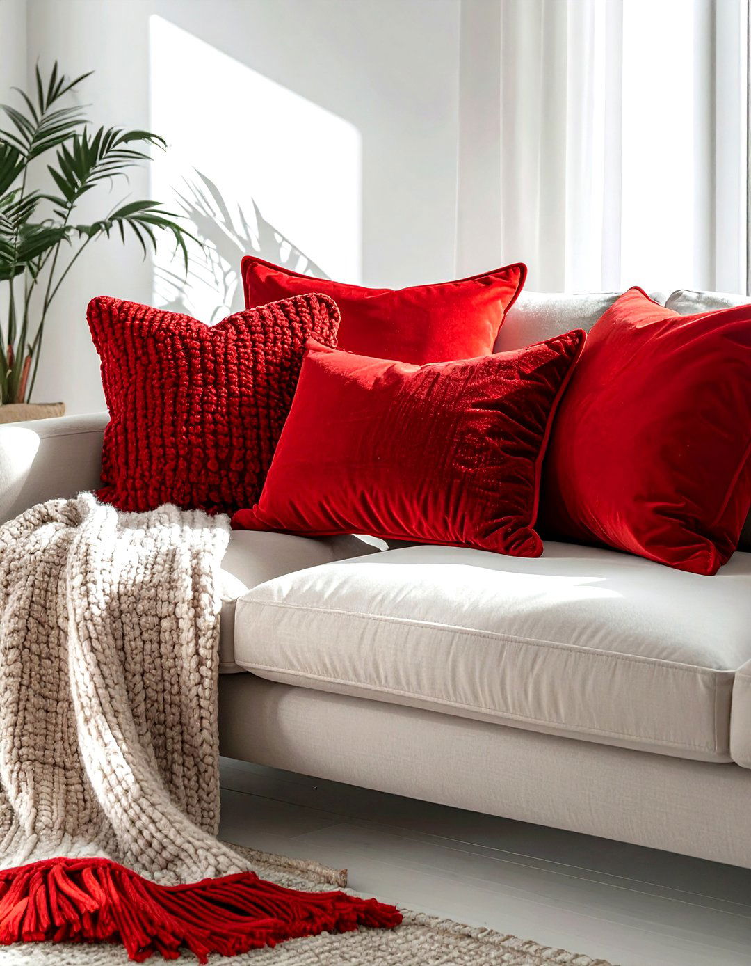 Red Throw Pillows - 30 red decor ideas