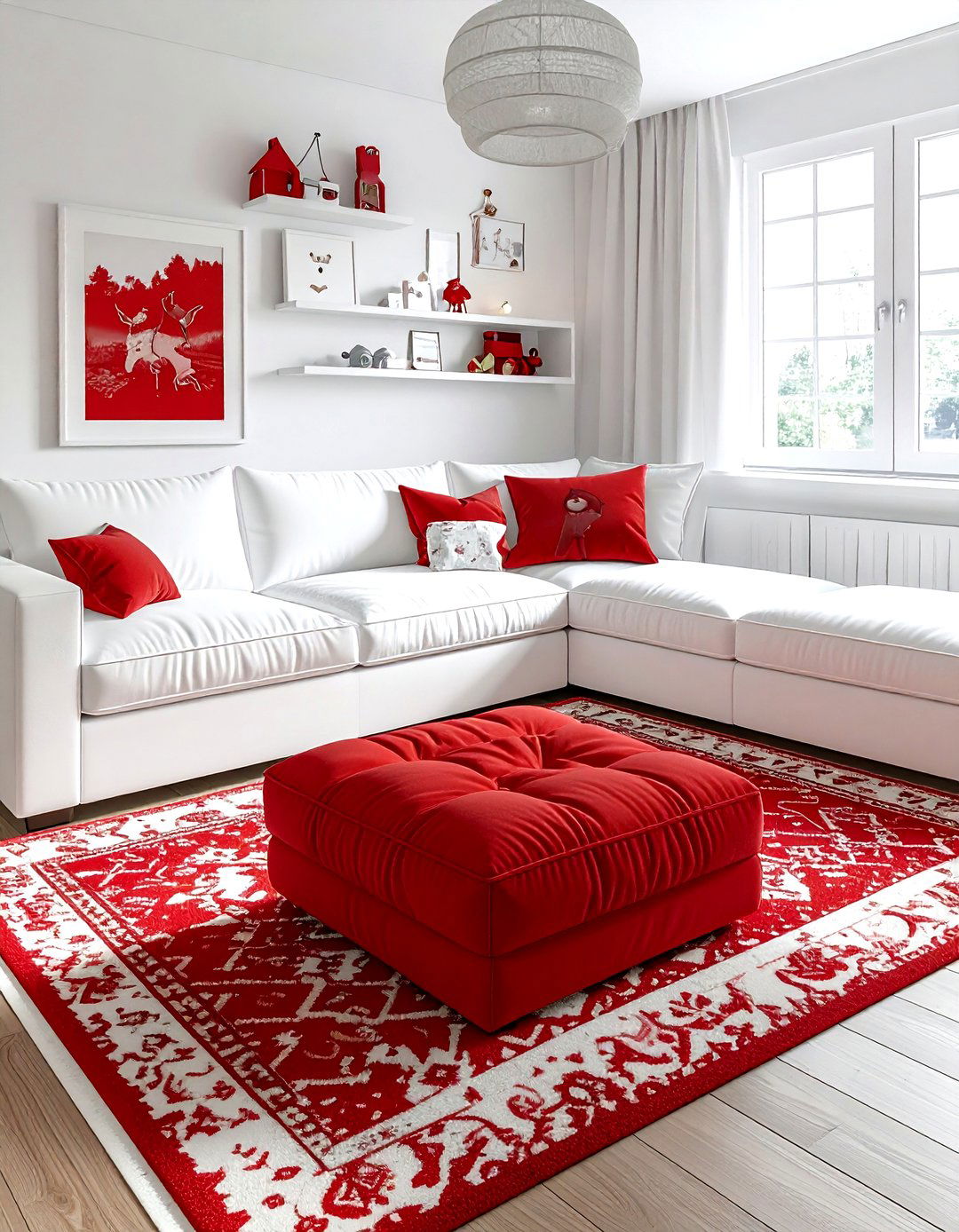 30 Chic Red and White Living Room Ideas for Your New Home