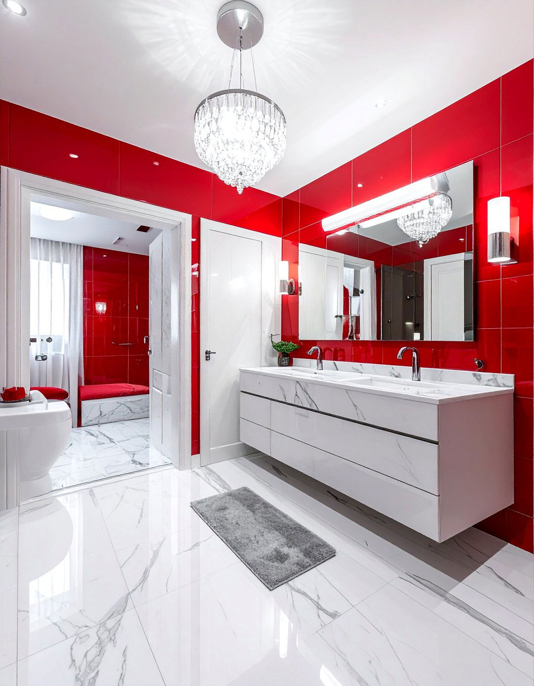 30 Classic Red and White Bathroom Ideas to Try This Year