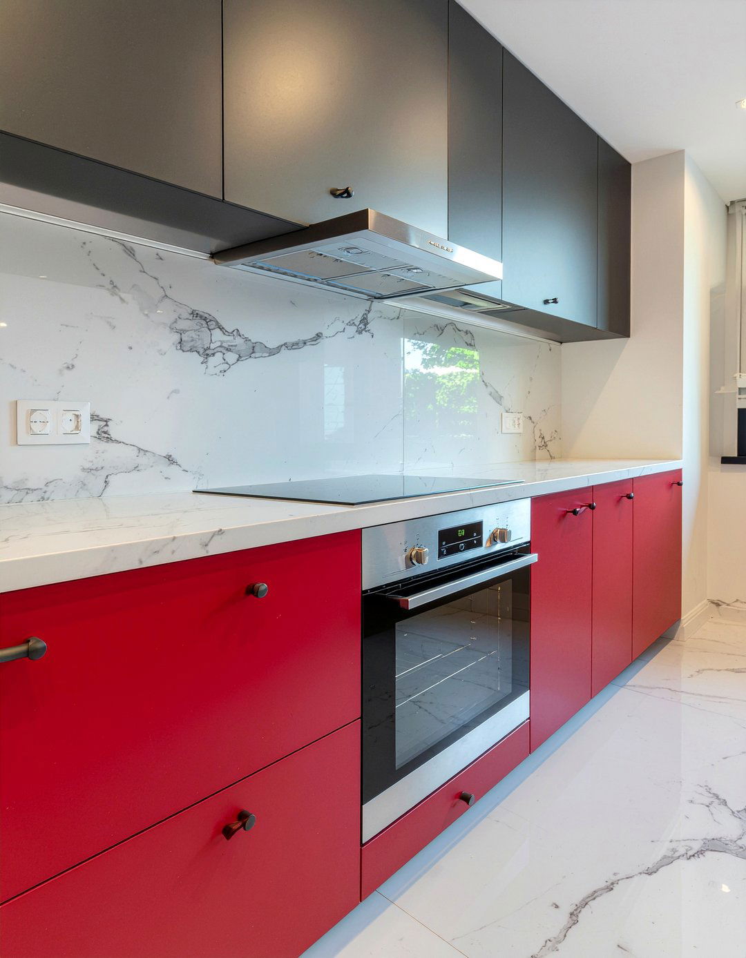 Red electric range - 30 electric range kitchen ideas