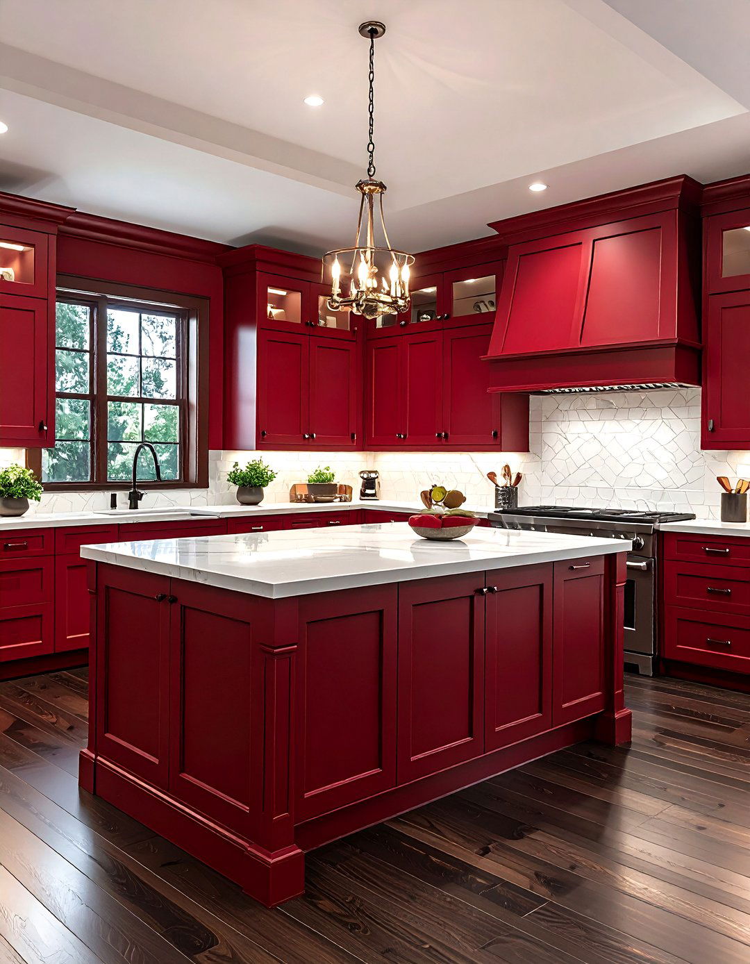 Red kitchen - 30 colorful kitchen ideas