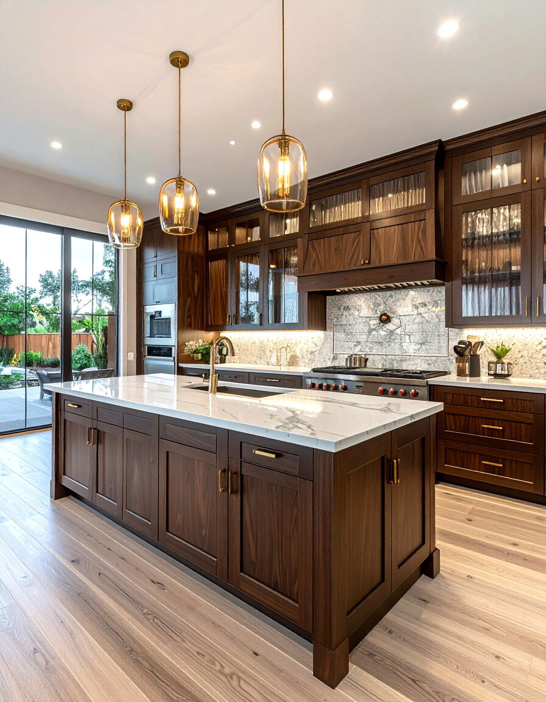 Reeded Glass Cabinet Doors - 30 kitchen glass door ideas