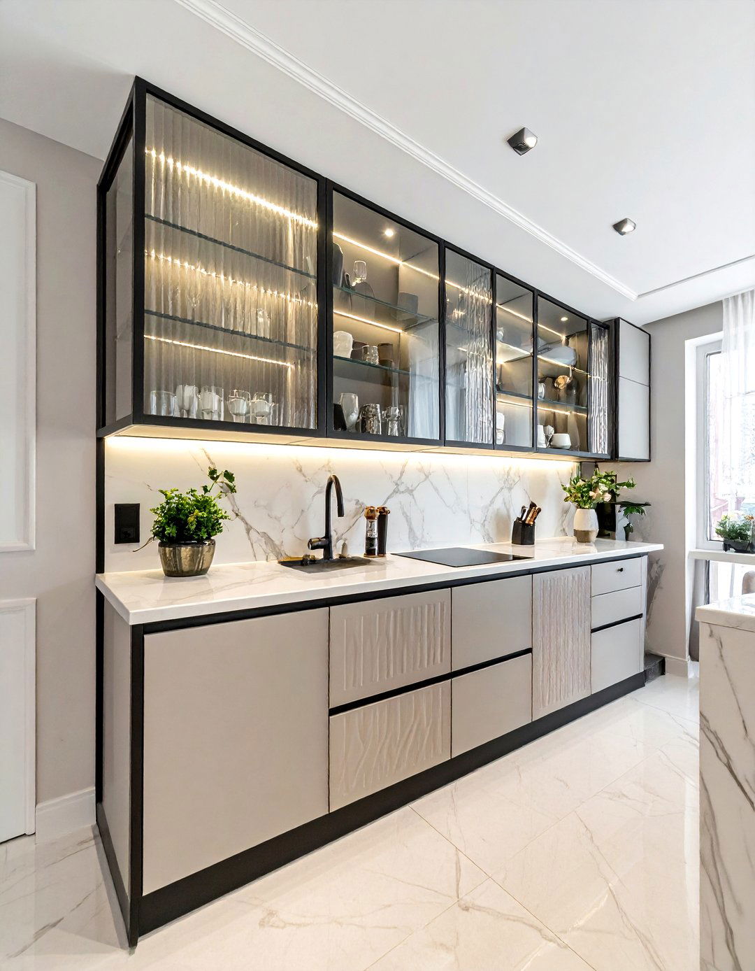 Reeded Glass - 30 editor's choice kitchen ideas